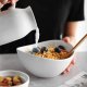 19 Ounces Ceramic Serving Bowls, Sturdy Porcelain White Oval Salad Bowls, Stackable Food Server Fruit Display Dishes , Microwave and Dishwasher Safe, Set of 6