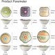 Soy Sauce Dish, Dipping Bowls Sets of 6, 1.2 Oz Porcelain Dip Serving Bowls & Bowl, Small Bowls for Side Dishes, Sushi, Sauce, Ingredient, Mini Tiny Bowls(Mixed)