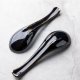 Ramen Soup Spoons Asian Blue Ceramic Soup Spoon for Pho Dessert Noodle 5 Pcs