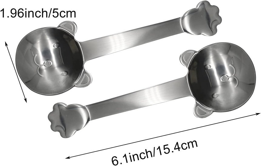 4 Pack Bear Short Handled Spoon Cute Animal Spoon 410 Stainless Steel Small Spoon