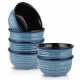 Cereal Bowl Set of 6, 20 Ounces Ceramic Soup Bowls Set for Kitchen, Suit for Cereal Soup Rice Pasta Salad Oatmeal, Microwave Safe, Navy Blue