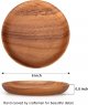 2-Pack Small Wooden Plates for Serving Appetizer Plate Snack Plate Mini Dinner Plate Round Charcuterie Board Cheese Plate Food Plate