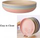 Wheat Straw Plates Lightweight Unbreakable Dinner Dishes Plates Set Dishwasher & Microwave Safe (Large 4 Pack 8')