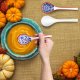 Ceramic Soup Spoons  - Soup Spoons with Long Curved Handle for Ramen Noodles,Dumpling,Rice(4 Pcs)